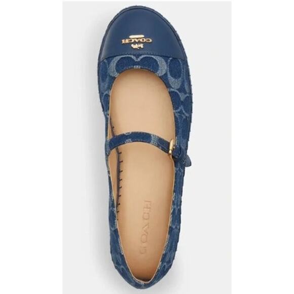 New NWOB Carmela Espadrille In Signature Denim Jute Bottom Shoes Size 9 - Picture 4 of 12